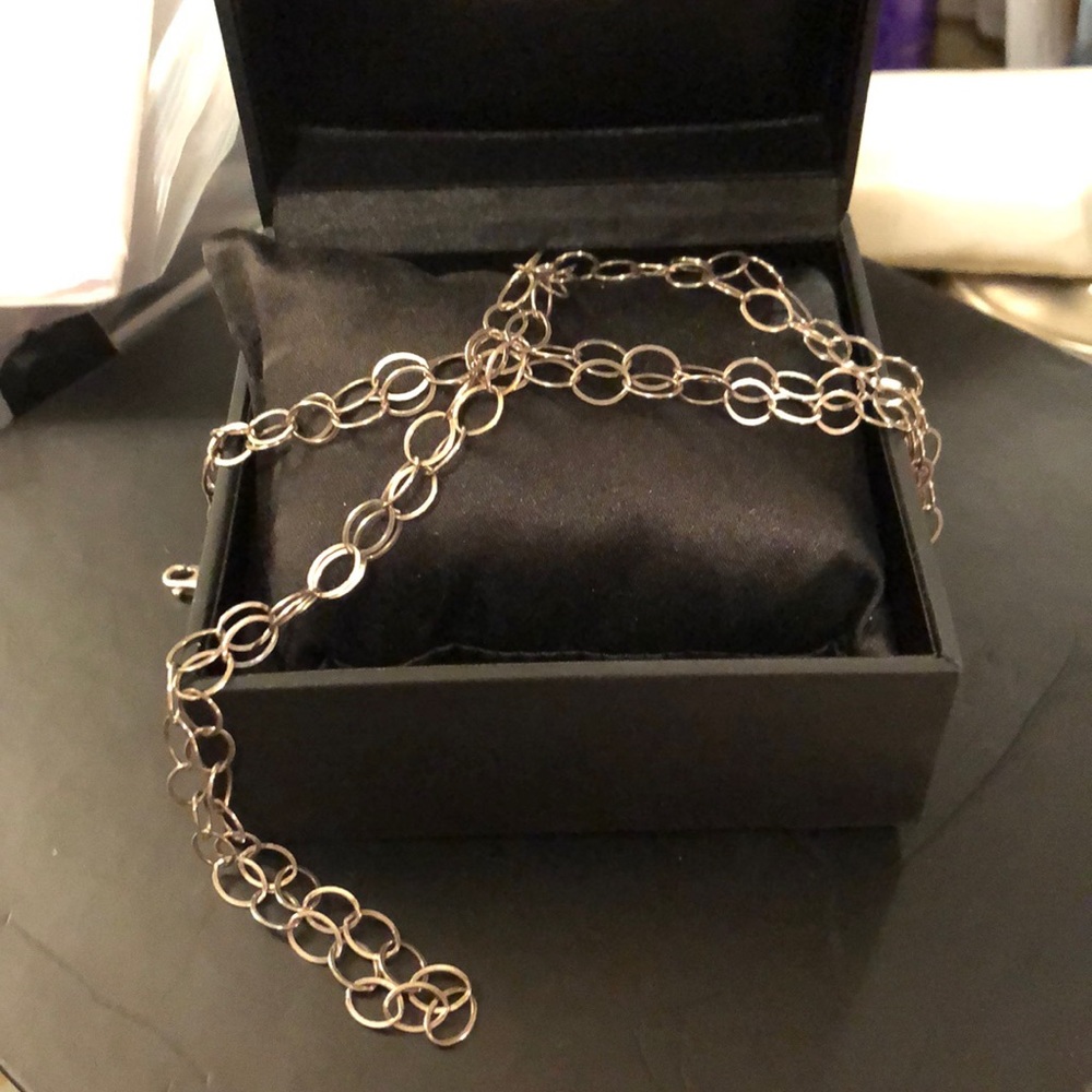 Gorgeous Rolo Style thin 39” chain, Sterling